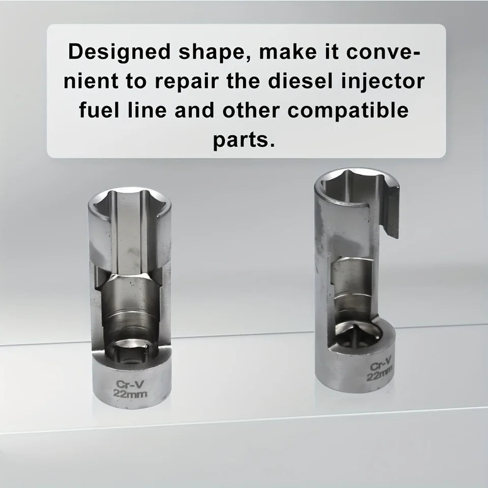 9pcs Oxygen Sensor Open Oil Pipe Disassembly Sleeve Wrench Tools 10-22mm Flare Nut Socket Set Car Repair Tool