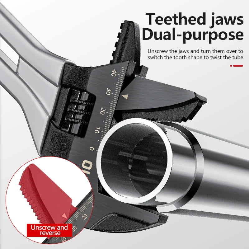 Adjustable Large Open Steel Wrench Universal Mini Spanner Bathroom Multifunctional Household Pipes Repair Tools 5/6/8 Inch
