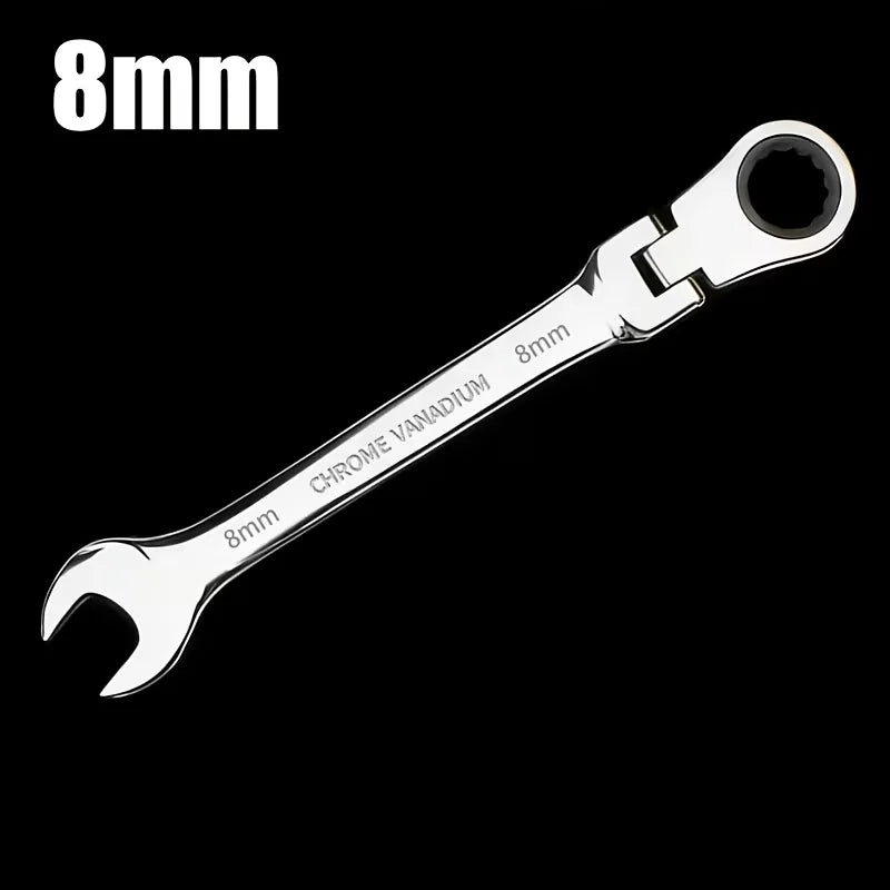 6mm 7mm 8mm 9mm 10mm 11mm 12mm 13mm 14mm 15mm 16mm 17mm 18mm 19mm Reversible Ratchet Wrench Ratcheting Socket Spanner Nut Tools