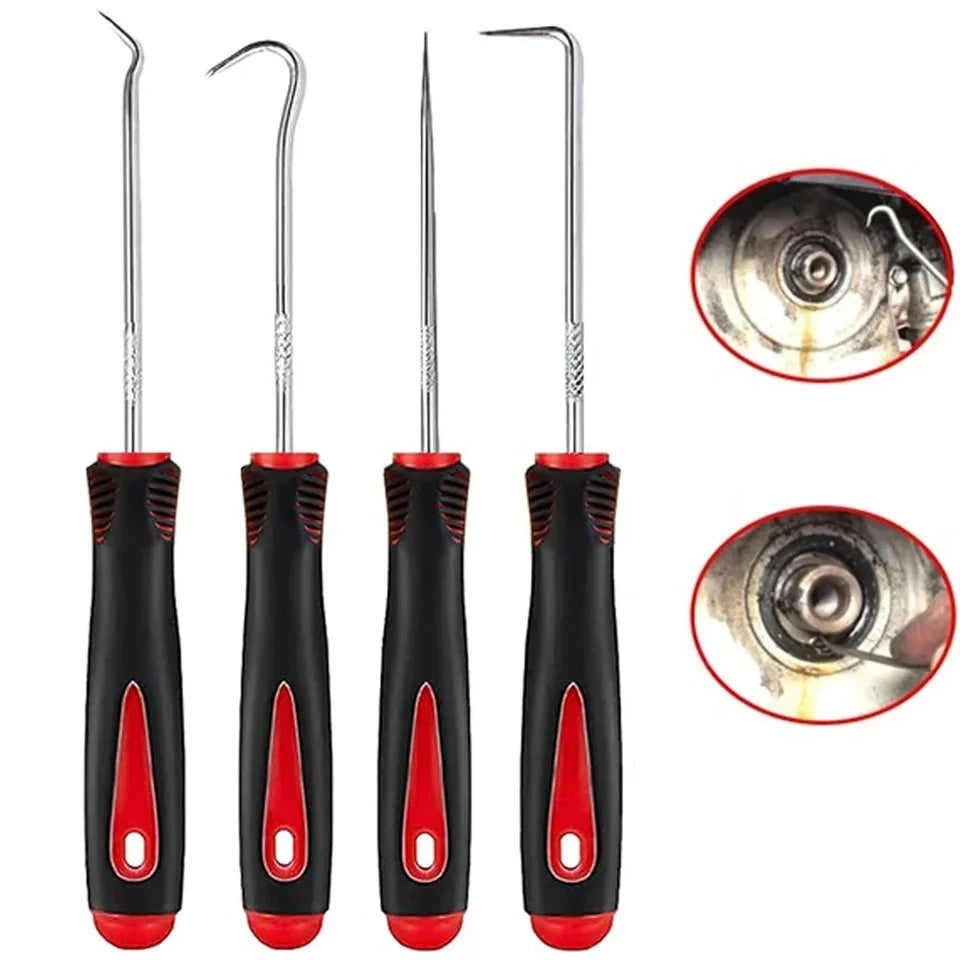 Repair Tools 4pcs 160mm Auto Car Oil Seal Screwdrivers Set Hose Removal Hook Set O-Ring Seal Gasket Puller Remover Pick Hooks