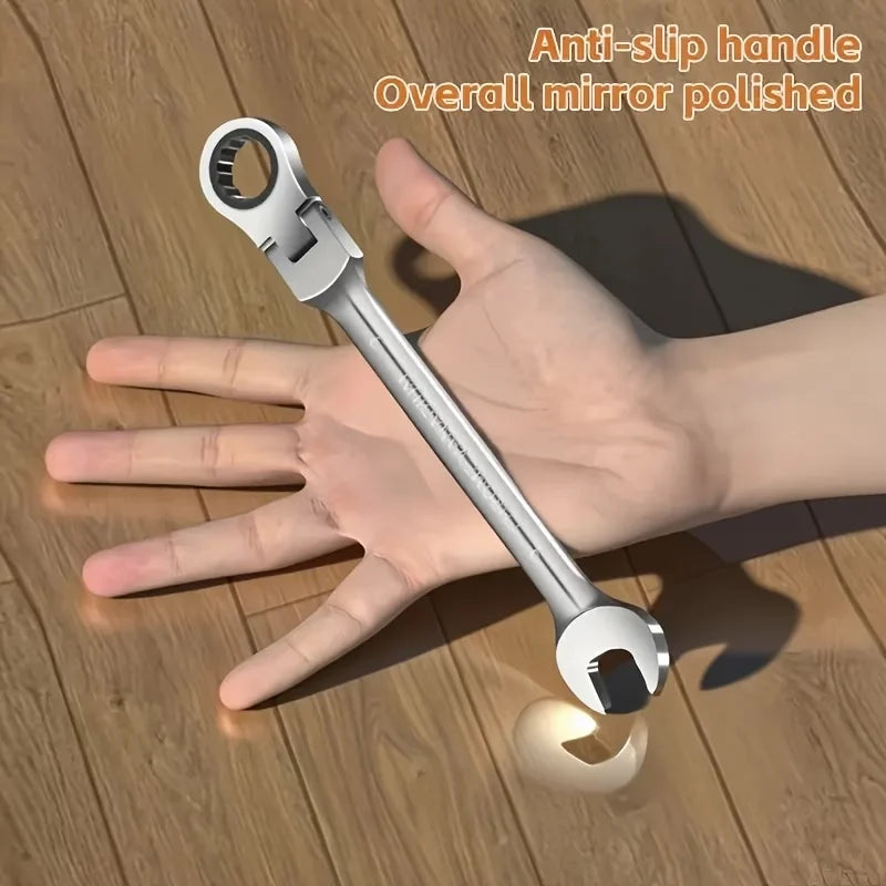 6mm 7mm 8mm 9mm 10mm 11mm 12mm 13mm 14mm 15mm 16mm 17mm 18mm 19mm Reversible Ratchet Wrench Ratcheting Socket Spanner Nut Tools