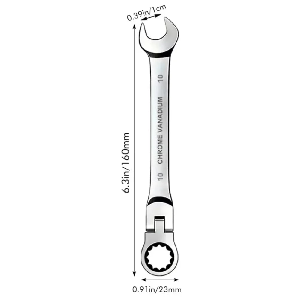 6mm 7mm 8mm 9mm 10mm 11mm 12mm 13mm 14mm 15mm 16mm 17mm 18mm 19mm Reversible Ratchet Wrench Ratcheting Socket Spanner Nut Tools